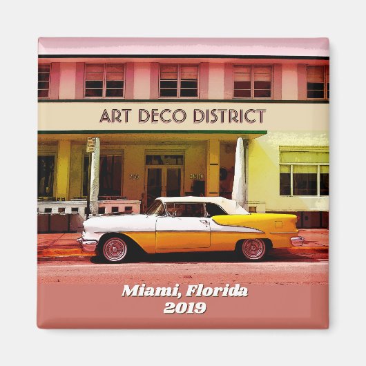 Art Deco District, Miami, Florida w/out year Magneet (Voorkant)
