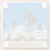 Art Deco District of South Beach Miami Glazen Onderzetter (Achterkant)