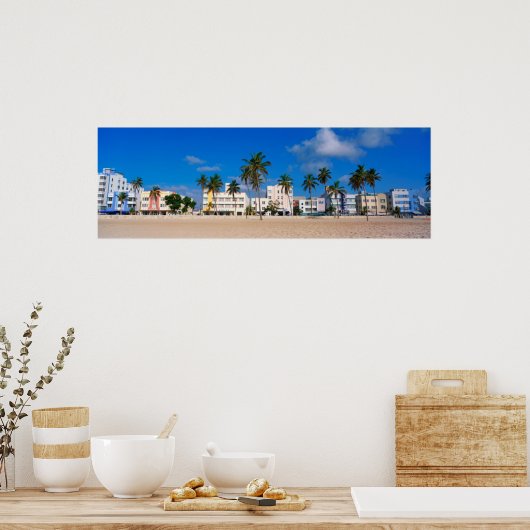 Art Deco District of South Beach Miami Poster (Keuken)