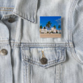Art Deco District of South Beach Miami Vierkante Button 5,1 Cm (In situ)