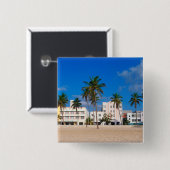 Art Deco District of South Beach Miami Vierkante Button 5,1 Cm (Voorkant /achterkant)