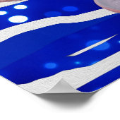 ART DECO Diva LADY Blue Champagne Poster (Hoek)