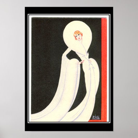 Art Deco Diva Star vintage Print Poster (Voorkant)