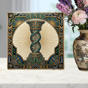 Art Deco DNA biologie medisch vintage Tegeltje