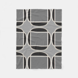 Art Deco Doet Marokko in zwart en grijs Fleece Deken