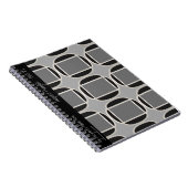 Art Deco Doet Marokko-Zwart-Grijs - Gepersonalisee Notitieboek (Rechterzijde)