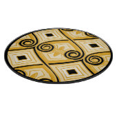 Art Deco Doet Perzië (geel en zwart) Charcuteri Snijplank (Hoek)