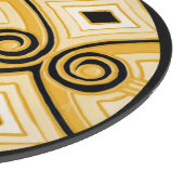 Art Deco Doet Perzië (geel en zwart) Charcuteri Snijplank (Hoek)