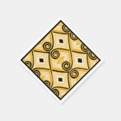 Art Deco Doet Perzië (Geel en Zwart) Servetten (Hoek)