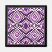 Art Deco doet Perzië (heldere paars) Magneet (Voorkant)