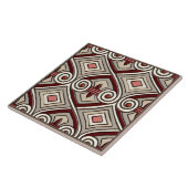 Art Deco Doet Perzië (Tan, koraal, grijs en kastan Tegeltje (Zijkant)