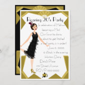 Art Deco Doll Kaart (Voorkant / Achterkant)