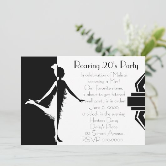 Art Deco Doll Kaart (Staand voorkant)