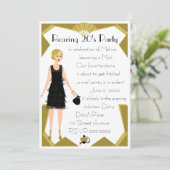 Art Deco Doll Kaart (Staand voorkant)