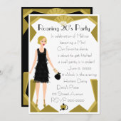 Art Deco Doll Kaart (Voorkant / Achterkant)