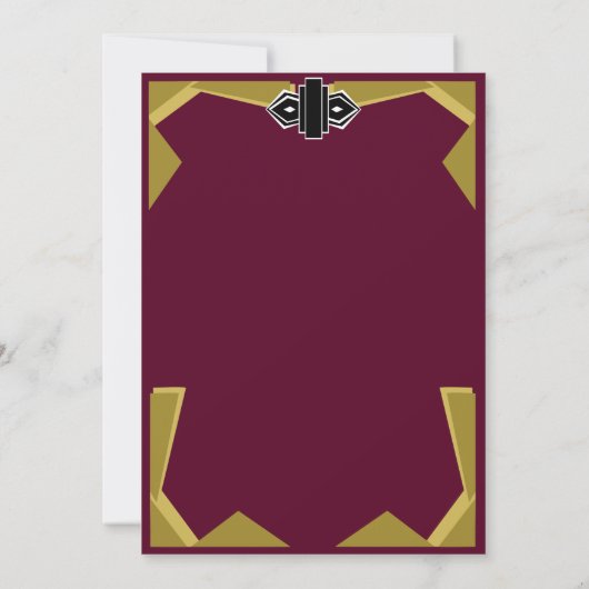 Art Deco Doll Kaart (Achterkant)