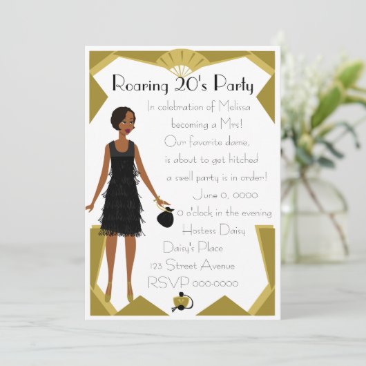 Art Deco Doll Kaart (Staand voorkant)