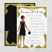 Art Deco Doll Kaart (Voorkant / Achterkant)