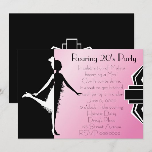 Art Deco Doll Kaart (Voorkant / Achterkant)