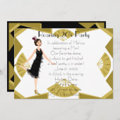 Art Deco Doll Kaart (Voorkant / Achterkant)