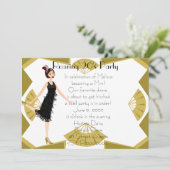 Art Deco Doll Kaart (Staand voorkant)