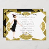 Art Deco Doll Kaart (Voorkant / Achterkant)