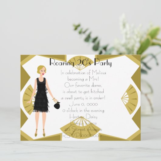 Art Deco Doll Kaart (Staand voorkant)