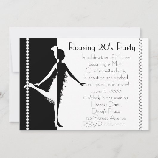 Art Deco Doll met parels Kaart (Voorkant)