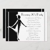 Art Deco Doll met parels Kaart (Voorkant / Achterkant)