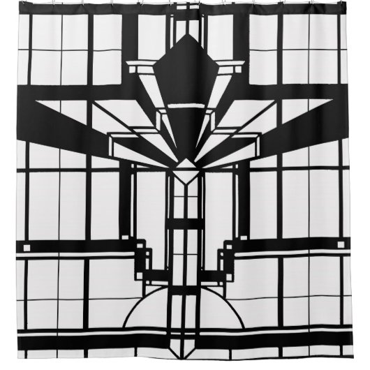 Art Deco douchegordijn (Voorkant)