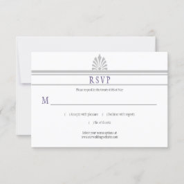 Art Deco Dove Grey en Paarse RSVP |