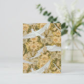 Art Deco Doves en Flowers Briefkaart (Staand voorkant)