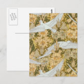 Art Deco Doves en Flowers Briefkaart (Voorkant / Achterkant)