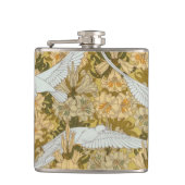 Art Deco Doves en Flowers Heupfles (Voorkant)