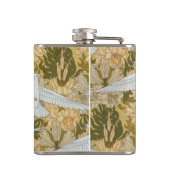 Art Deco Doves en Flowers Heupfles (Achterkant)