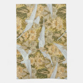 Art Deco Doves en Flowers Theedoek (Verticaal)