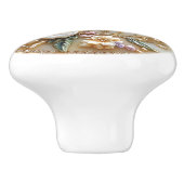 Art Deco  Dragonfly Butterfly Gold Gems Pearls Keramische Knop (Zijkant)