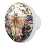 Art Deco Dragonfly Parels Pareltjes Elegant Keramische Knop (Rechts)