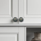 Art Deco Dragonfly Parels Smaragden Goud Turquoise Keramische Knop