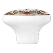 Art Deco Dragonfly Turquoise Parels Pareltjes Keramische Knop (Zijkant)