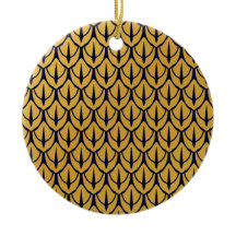 Art Deco Dragonschubben - Blauwe en Gouden Schubbe