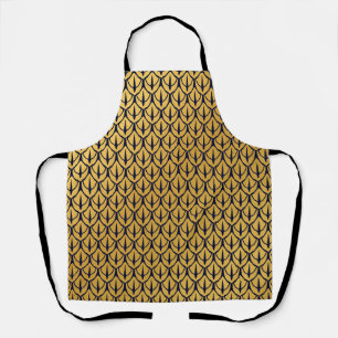 Art Deco Dragonschubben - Blauwe en Gouden Schubbe Schort