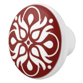 Art Deco Drawer Pull - Burgundy Keramische Knop (Rechts)