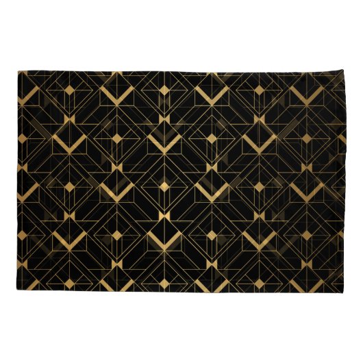 Art Deco driehoek: luxe patroon. Kussensloop (Achterkant)