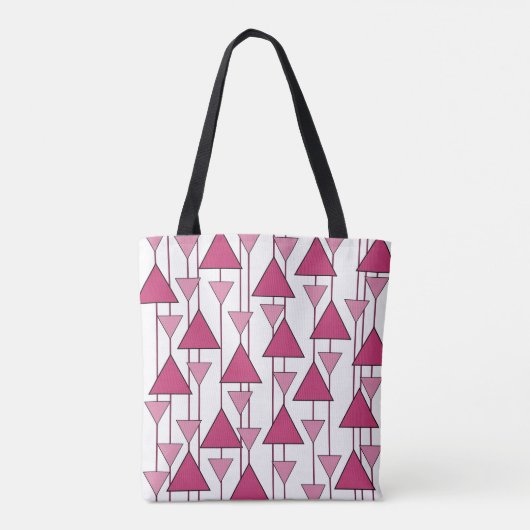 Art Deco-driehoeken Tote Bag (Achterkant)