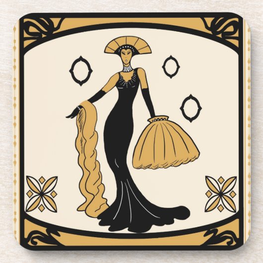 Art Deco drink onderzetter (Voorkant)