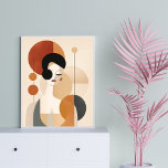 Art Deco Dromen: Moderne Retro Chic Poster<br><div class="desc">Stap in een wereld van allure met dit boeiende poster. Met een afbeelding van een vrouw in een abstracte stijl, roept het de charme van de jaren 1940 op met aardse tinten en geometrische esthetiek. De mix van klassieke balans, cirkelvormige vormen en gedempte tonen creëer is een tijdloos stuk dat...</div>