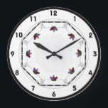 Art Deco-druiven Grote Klok<br><div class="desc">Onderdeel van HoMeArts "Art Deco Grapes" serie van gerechten, tafellinnen, kussens & meer, deze prachtige wandklok zal worden gewaardeerd voor de jaren als het trots hangt in uw keuken (of een andere kamer). Grote, gemakkelijk te lezen cijfers, deze klok is versierd met een verfijnd, origineel Art Deco geïnspireerd ontwerp dat...</div>