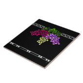 Art Deco Druiven (Keramische Tegel) Tegeltje (Zijkant)