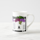 Art Deco Druiven - Monogrammed (Bone China Mok) Porselein Kop (Rechts)